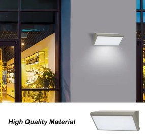 Brilagi-LED Aplica de perete exterior cu senzor TRIANGLE LED/20W/230V gri IP65