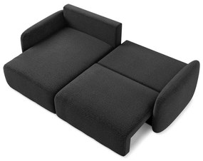 Colțar negru extensibil/cu spațiu de depozitare (cu colț pe partea stângă) Kalena – Makamii