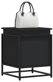 vidaXL Cutie de depozitare cu capac negru 40x40x51,5 cm lemn prelucrat