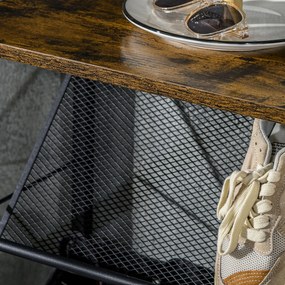 HOMCOM Dulap pentru Pantofi cu 3 Rafturi, Design Modern din Oțel și PAL, 70x26x89 cm, Negru | Aosom Romania