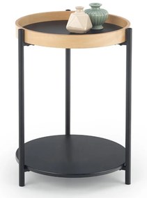 Masa de cafea Rolo, stejar / negru