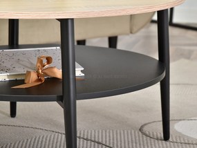 Măsuță de cafea Randolf Xl (sonoma + negru). 1111705