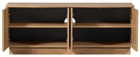 Comodă TV în culoare naturală din lemn de stejar 133x52x45 cm Zuma – WOOOD