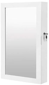 Dulap de bijuterii pentru perete, Songmics, Oglinda, JBC51W, 10.5 x 37 x 67 cm