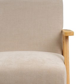 Fotoliu bej cu tapițerie din chenille Vintage – Casa Selección