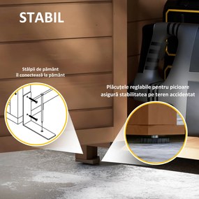 Outsunny Dulăpior de depozitare în aer liber , şopron mic | Aosom Romania