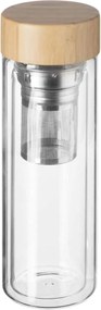 Infuzor cu perete dublu cu capac din bambus, 400 ml