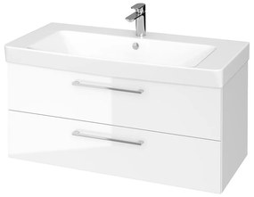 Dulap cu lavoar, 46x99x45 cm, 2 sertare, alb Alb, 1000x450 mm