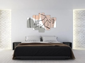 Tablou - Femeie corp linie de artă N⁰2 (150x105 cm)