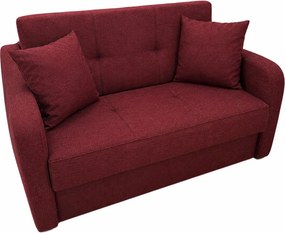 Canapea SAMY NEXT extensibila, 2 locuri, cu lada de depozitare, catifea plusata gri, cadru metalic, 152x100x92 cm Rosu, stofa