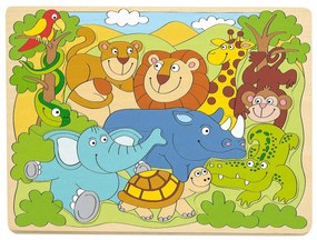 Puzzle din lemn - Animale din Africa