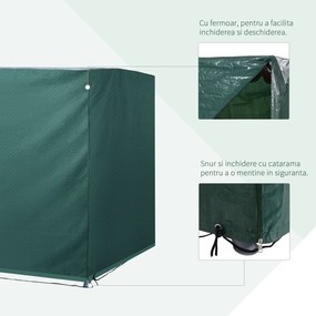 Prelata de Acoperit Mobilier de Extern Outsunny, Impermeabil, PE, Verde,215x155x150cm | Aosom RO