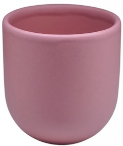 Set 3 Pahare Cafea NOVUM Velaris Pink Forever Mom (Roz Mat Dedicat Mamelor) - 250 ml, 150 ml, 80 ml - Gresie Ceramica Glazurata Manual