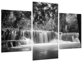 Tablou - Cascada alb-negru și alb (90x60 cm)