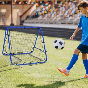 HOMCOM Poartă de Fotbal Pliabilă din PE și Metal, cu Unghi Ajustabil, Ideală pentru Antrenament, 100x95x90cm, Albastru | Aosom Romania