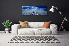 Tablou pe panza canvas Track Arhitectura Gri Albastru
