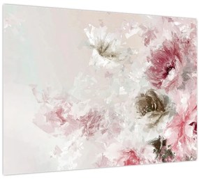 Tablou - Pictura flori roz (70x50 cm)