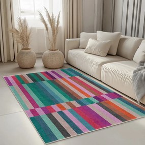 Covor turcoaz lavabil 60x100 cm Acid Rain – Mila Home