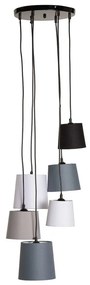Lustra cu 6 pendule, abajururi colorate Levels VI A-38821 VC