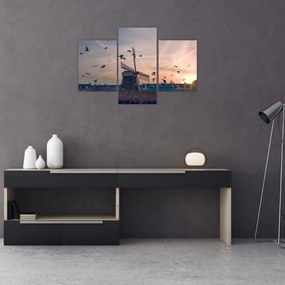 Tablou cu moară de vânt (90x60 cm)