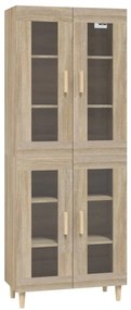 3114830 vidaXL Dulap înalt, stejar sonoma, 69,5x34x180 cm, lemn compozit