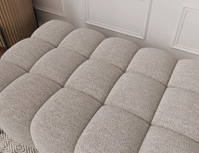 Taburet Tapitat cu Picioare Ferivo, 140x70x40cm, beige bouclé – Royal 04