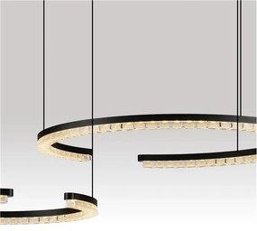 Lustra circulara aluminiu negru GREAMY D-93cm