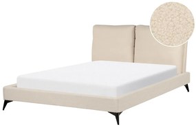 Pat matrimonial 140 cm Mellody (bej) (cu somieră). 1081347