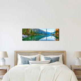 Tablou - Lacul Hintersee (cu ceas) (90x30 cm)