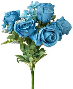 Trandafiri albastri artificiali CIEL, 45cm