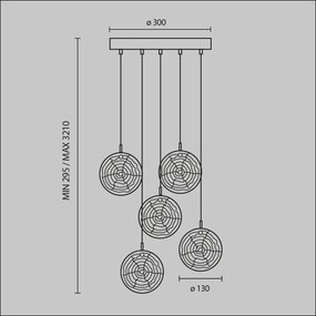 Lustra suspendata design decorativ modern Frozen 5L