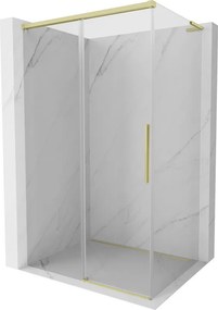 Mexen Rox L cabină de duș culisantă 120 x 90 cm, transparentă, aurie periată - 8C2L-120-090-55-00