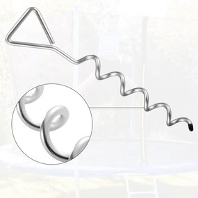 Set de ancore pentru sol, 4 bucăți, 42,5x8,5cm, argintiu Monzana