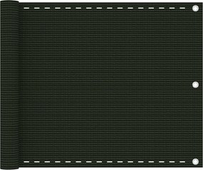 vidaXL Paravan pentru balcon, verde închis, 75x600 ,HDPE