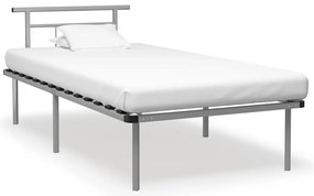 vidaXL Cadru de pat, gri, 100 x 200 cm, metal