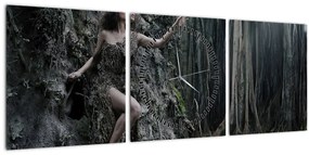 Tablou - Zâna pădurii (cu ceas) (90x30 cm)