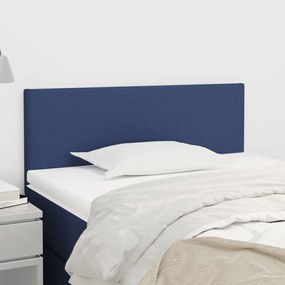 345770 vidaXL Tăblie de pat, albastru, 100x5x78/88 cm, textil