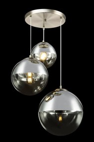 Lustra moderna cu 3 pendule VARUS nickel/crom 15851-3 GL
