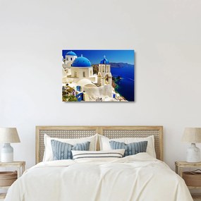Tablou pe sticlă - Santorini, Grecia (70x50 cm)