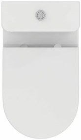 Set vas WC Ideal Standard Ellisse rimless BTW cu capac softclose alb si rezervor