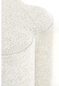 Taburet crem cu tapițerie din stofă bouclé Nalani – Light &amp; Living