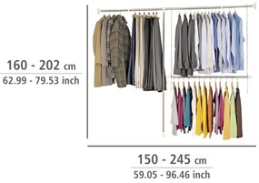 Wenko Sistem telescopic de agățători din 3 piese, inox