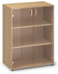 Dulap din sticlă medie ProOffice 80 x 45,8 x 106,3 cm, fag