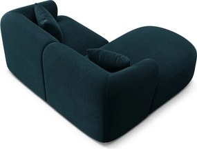 Colțar petrol cu tapițerie din catifea (cu colț pe partea stângă/cu șezlong) Campi – Cosmopolitan Design