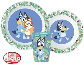 Bluey Leaves set de tacâmuri, set de plastic micro, cu pahar de 260 ml