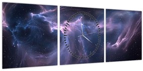 Tablou - Nebuloasa spațială (cu ceas) (90x30 cm)