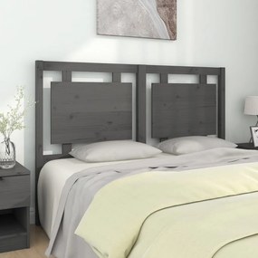 vidaXL Tăblie de pat, gri, 145,5x4x100 cm, lemn masiv de pin