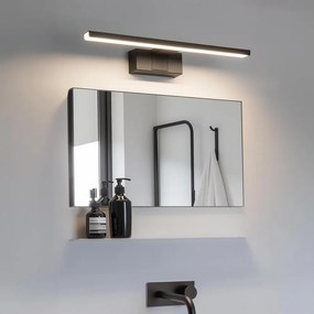 Aigostar - Lampă LED pentru oglindă de baie, 8W, 230V, 4000K, 40 cm, IP44, neagră