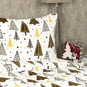 Lenjerie pat 4Home Nordic Tree microflanel, 140 x 200 cm, 70 x 90 cm