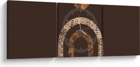 Tablou - Arce portocalii N⁰1 (cu ceas) (90x30 cm)